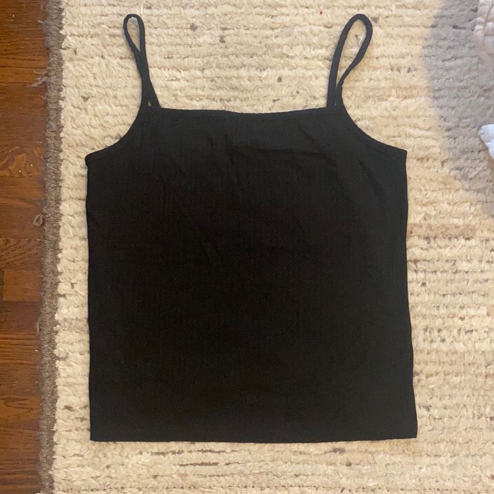 madewell, black ribbed tank